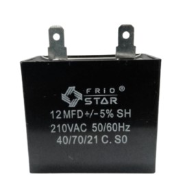 Capacitor Cuadrado 12 MF 21VAC 2 Pata