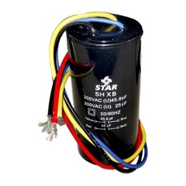 Capacitador Dual 45.6MF/200V - 25.0MF/200V