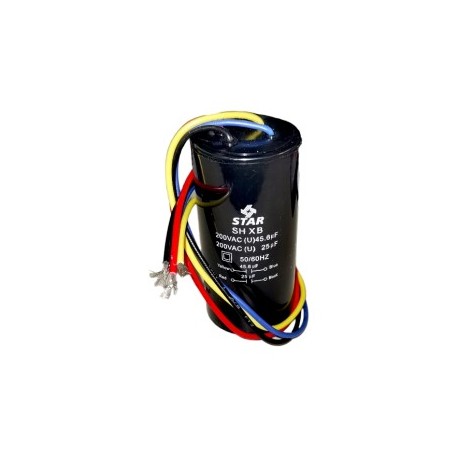 Capacitador Dual 45.6MF/200V - 25.0MF/200V