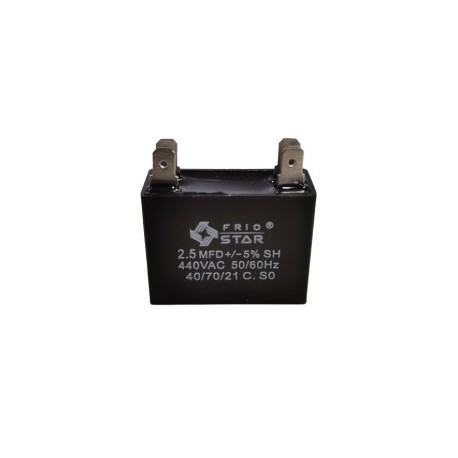 capacitor cuadrado 2.5 mf 440v 2 pataS