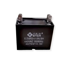 capacitor cuadrado 6.5 mf 440v 2 pata