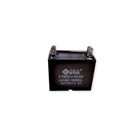 capacitor cuadrado 6.5 mf 440v 2 pata