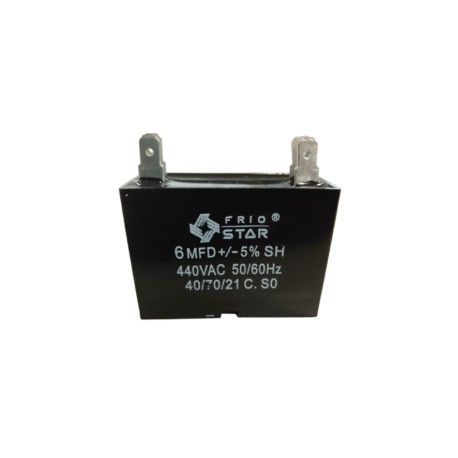 Capacitor Cuadrado 6.0 MF 440V 2 Patas