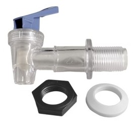 Llave Transparente perilla Azul Cuerda 3/4"