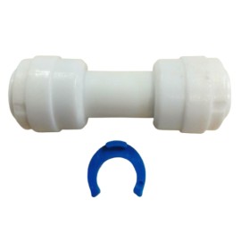 Conector Recto 1/4" - 1/4" con Seguro